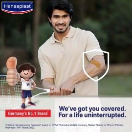 Hansaplast Antiseptic Jumbo Bandage | First Aid Essential Pack | Larger Wound Pad | Protects Against Dirt & Bacteria