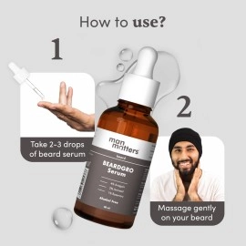 Man Matters Beardgro Oil-In-Serum 30Ml | 4% Anagain, 2% Aminexil & 1% Rosemary | Stronger, Fuller & Thicker Beard Growth | Solves Uneven & Patchy Beard | Lightweight And Fast Absorption, 90 Grams