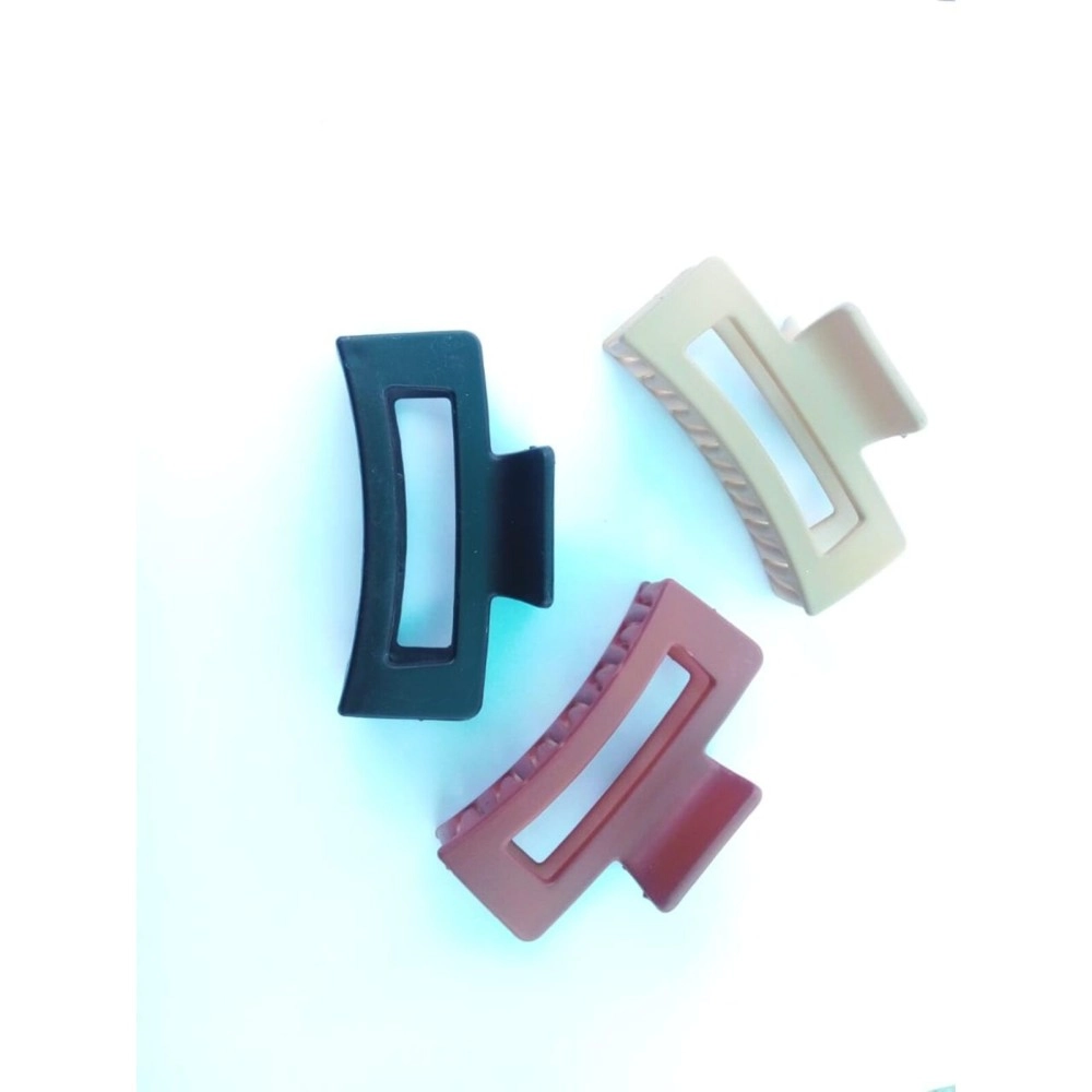 Conjoin Hair Claw Clips Clutcher For Women Girl Stylish Matt Finish Pack Of 3,Multi