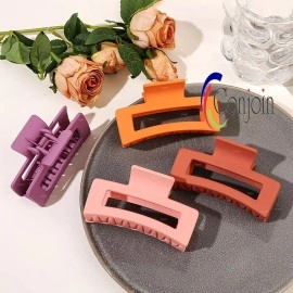 Conjoin Hair Claw Clips Clutcher For Women Girl Stylish Matt Finish Pack Of 3,Multi