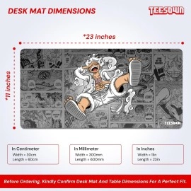 Teesown One Piece Monkey D. Luffy Anime Large Extended Mouse Pad for Laptop Desktop PC Gaming Desk Mat Rubber Base Desk Pad