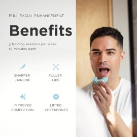 SEAHELTON Premium Facial Exerciser - Jawline Exerciser for Men and Women - Tighten, Tone & Strengthen, Target your jawline, chin, lips and cheekbones - Food-grade Silicone