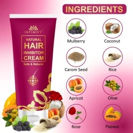 INTIMIFY Hair Inhibitor Cream, Hair Inhibitor Permanent, Hair Inhibitor For Women, Hair Inhibitor Permanent Cream, Hair Inhibitor For Men (100 Gm)
