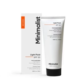 Minimalist Light Fluid Sunscreen SPF 50 PA++++ | Clinically Tested in US (In-Vivo) | No White Cast | Broad Spectrum | Lightweight, Water & Sweat Resistant | For Women & Men | 50ml