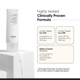 Minimalist Light Fluid Sunscreen SPF 50 PA++++ | Clinically Tested in US (In-Vivo) | No White Cast | Broad Spectrum | Lightweight, Water & Sweat Resistant | For Women & Men | 50ml