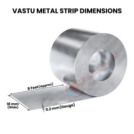 REMEDYWALA Vastu Stainless Steel(304) Strip (Approx.18MM Wide) (12 Feet) (1 Piece)
