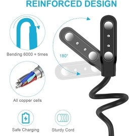 Sounce USB Magnetic Charging Cable for Noise ColorFit Pro 4 Series, Pulse 2 Max, Ultra 3, and Go Buzz Smartwatches