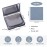 MAYCREATE 100Pcs Face Blotting Paper for Oily Skin, Natural Linen Bloating Papers for Oily Face, Oil Absorbing Sheets for Face, with Built-in Mirror & Powder Puff Pad for Men and Women