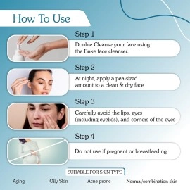 BAKE 1% Retinol Face Serum with Multi Peptides for Anti Aging | Skin Cell Regeneration & Repair | Firms & Lifts the Skin, Reduces Fine Lines & Wrinkles | Advanced Strength Serum | 30ml