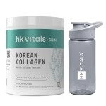 HealthKart HK Vitals Pure Korean Skin Marine Collagen Powder - Type 1 Collagen Supplement for Women & Men, Promotes Healthy Skin, Hair & Nails (Unflavoured, 200 g) with Sipper, 300 ml