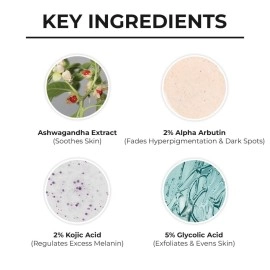 Dr. Sheth\'s Ashwagandha & Alpha Arbutin Melasma Serum Cream- 30G |For Hyperpigmentation, Dark Spots & Sun Damage|Even Toned & Blemish Free Skin|Enriched With Glycolic Acid, Kojic Acid & Niacinamide