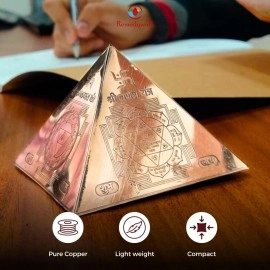 REMEDYWALA Vastu Sri Yantra Copper Pyramid | Vastu Dosh Nivaran Sri Yantra Copper Pyramid | Sri Yantra, Kanakdhara Yantra, Kuber Yantra, Sri Ganesh Yantra
