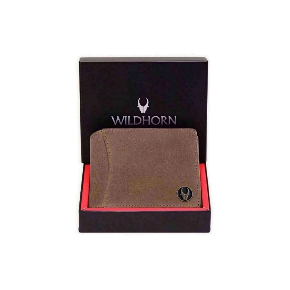 WildHorn Rfid Protected Leather Wallet For Men, Tan Hunter