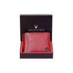 WildHorn Rfid Protected Leather Wallet For Men, Red