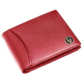 WildHorn Rfid Protected Leather Wallet For Men, Red