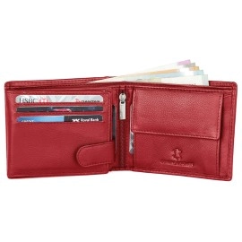 WildHorn Rfid Protected Leather Wallet For Men, Red