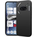 TheGiftKart Liquid Silicone Full Coverage Case for Nothing Phone 2a / 2a Plus 5G | Soft Micro-Fibre Lining Inside | Camera Protection Bump | Shockproof | Scratch & Mark Resistant | Black