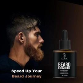 RAWLS Beard Oil for Men-30ml | Natural Beard Growth Oil for Men with Argan Oil & Rosemary Oil for muuchstac Fast Growth Conditioner and Softener - Strengthens Beards and Mustaches for Men