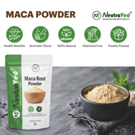 NeutraVed 100% Natural Maca Root Powder for Energy Boost Maca Root for Workout and Stamina -50g in Zipper Standup Pouch