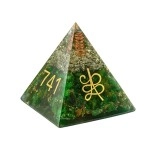 Certified Green Aventurine Pyramid with Zibu Symbols Crystal for Money - Vastu Items for Home Lucky Stone 808520741, Ideal Vastu Chakra for Home with 520741 Stone for Money and Wealth Manifestation