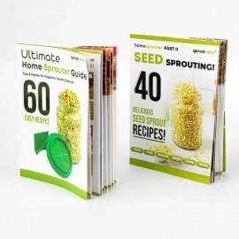 sprout-me Sprout Maker Jar | Hygienic Glass Sprouts Maker Jar With 2 Printed Recipe Books (60 Healthy Recipes & 40 Seed Sprouting)- Fresh Beans & Grain Sprouter For Living Healthy Life-720 Ml