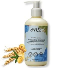 Avee Kids Shampoo | Silky & Shiny Hair, Easy Detangling | Reduces Itchy Scalp & Hair Fall | Plant Keratin, Oat Extract | Paraben & Sulfate-Free (Pack of 1)
