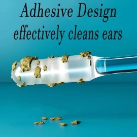 KBZONE Ear wax Cleaner Stick - Ear Swabs Pick Reusable Ear Cleaner Soft Silicone Ear Pick For Ear Wax Removal Tool, Ear Pick For Ear Cleaning, Ear Buds Catcher For Older Adult Kid (24Pcs)