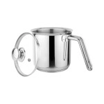 Prabha Stainless Steel Milk Pot 17cm, 2.5 Litre | Induction Compatible | Home & Kitchen Essential