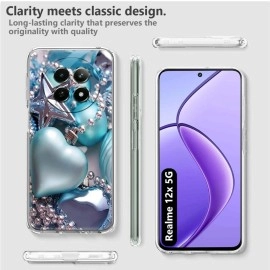 Fashionury Designer Soft Back Cover Case Compatible for Realme 12x 5G -D1089