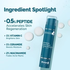 The Derma Co. x Dr.V Skin Renew Barrier Repair Peptide Moisturizer-Peptide & Vitamin C-50ml|Repairs Skin Barrier & Deeply Moisturizes|Aids Skin Regeneration|Moisturizes & Strengthens Skin Barrier