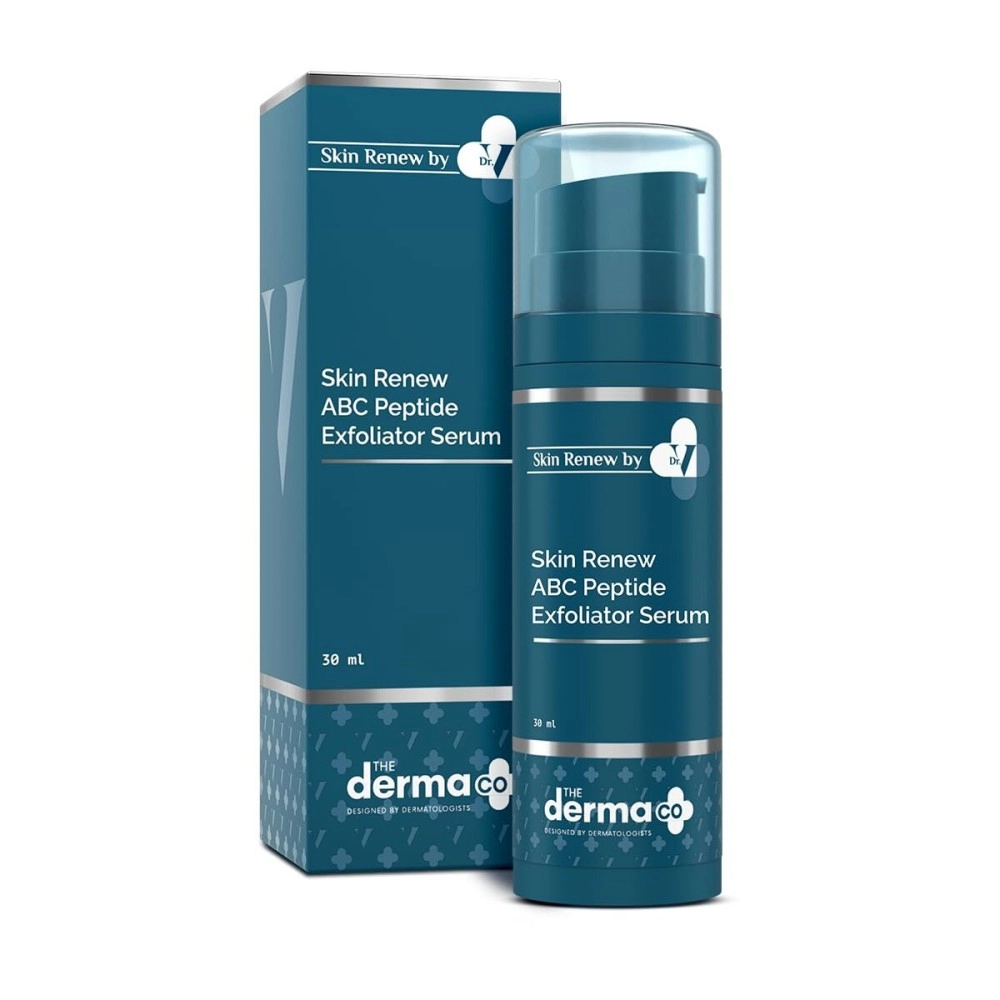 The Derma Co X Dr.V Skin Renew Abc Peptide Exfoliator Serum With Mandelic Acid,Lactic Acid,And Peptides-30Ml|1% Salicylic Acid|Accelerates Skin Regeneration|Reduces Blemishes&Dark Spots