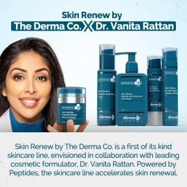The Derma Co. x Dr.V Skin Renew Peptide Retinol Serum-Cream with Peptide & Retinol-30ml | 1% vv | Boosts Collagen|Brightens, Renews Skin to Give a Youthful Glow|Reduces Blemishes & Dark Spots