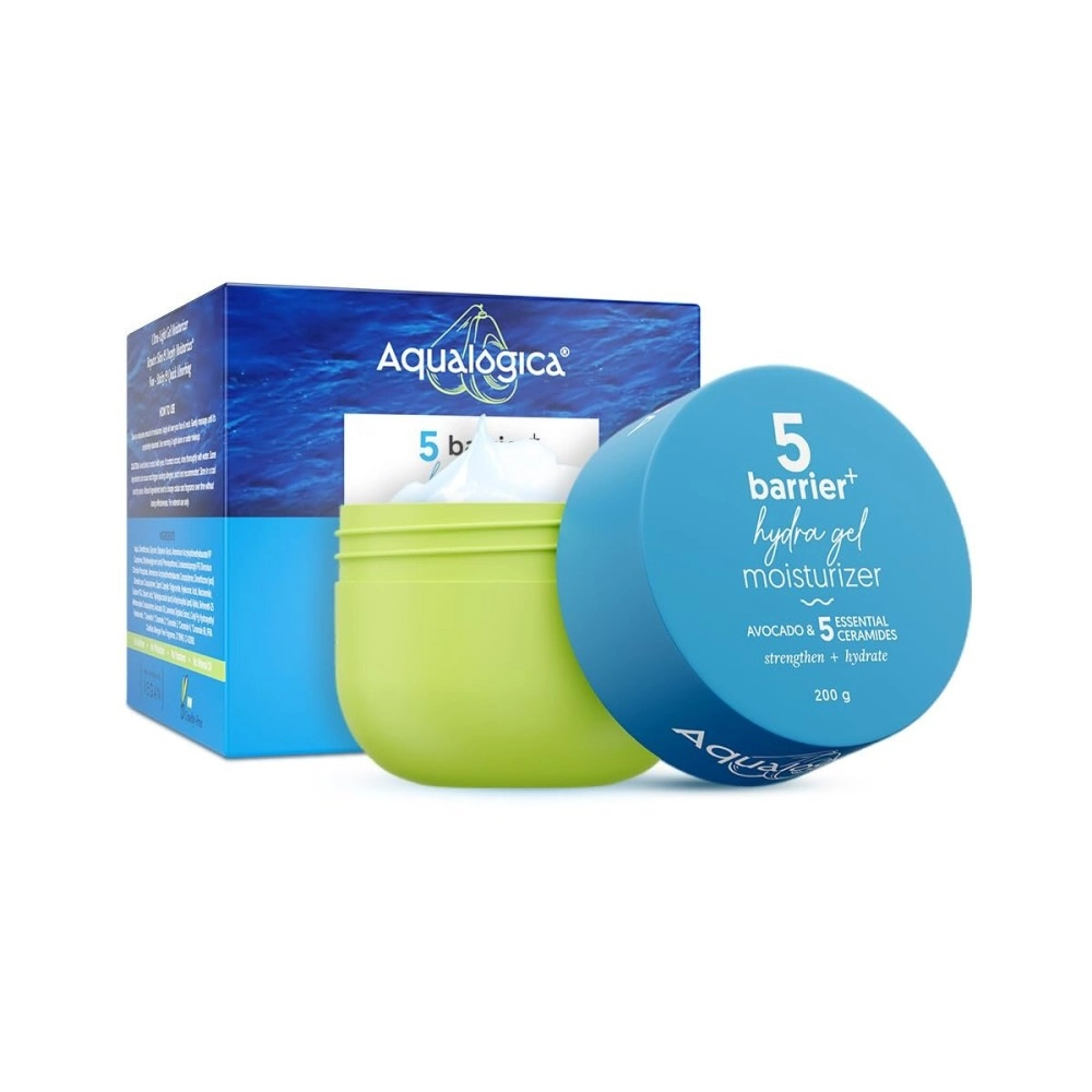 Aqualogica Barrier+ Hydra Gel Moisturizer with 5 Ceramides & Avocado - 200 g 24-Hour Intense Hydration | Weightless Water-Like Gel Texture | Non Sticky & Quick Absorbing for Healthy Skin Barrier