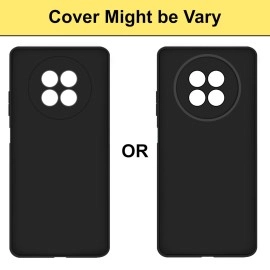 CEDO Realme 12x / 12 / Realme C65 / Narzo 70x (5G) Back Cover | Camera Bump Protection & Inner Velvet Fabric Lining | Ultra Slim Matte Soft Rubberised Case Cover (Black)