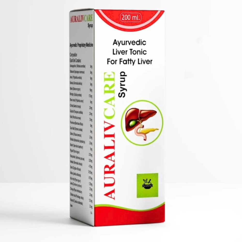 Auralivcare Ayurvedic Liver Detox Tonic | Herbal Formula with 25 Ayurvedic Extracts | Supports Fatty Liver, Liver Cleanse, Digestion & Anti-Inflammatory Wellness