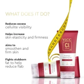 VLCC Clinic ProShape Slimming Gel - 200g | Dermatologically Tested Slimming Gel | Slimming | Firming | Tightening | Helps Reduce Cellulite, Increase Skin Elasticity and Firmness