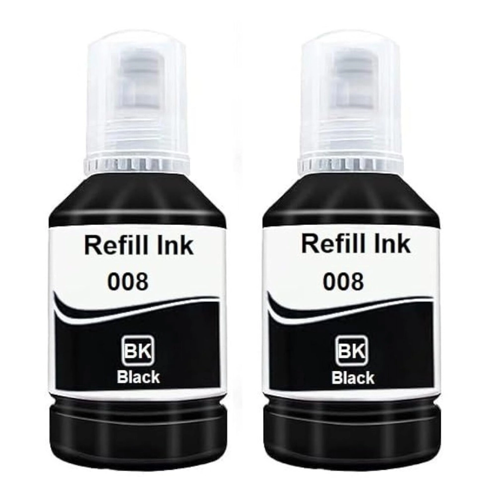 KOSH 008 Black Refill Ink for Epson L6460/L6490/L6550/L6570/L6580/L11160/L15150/L15160 Printer (Pack of 2)