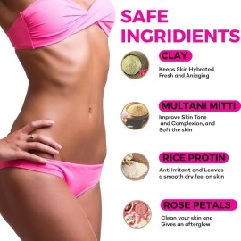 KoluaWax Bikini Hair Removal Powder Wax Samisha Bikini Hair Removal Herbal Wax Powder | 5 Min\'s Painless Herbal Wax Powder all Skin Types Hands, Legs, Underarms, Bikini & Intimate Area, women, 100 gm