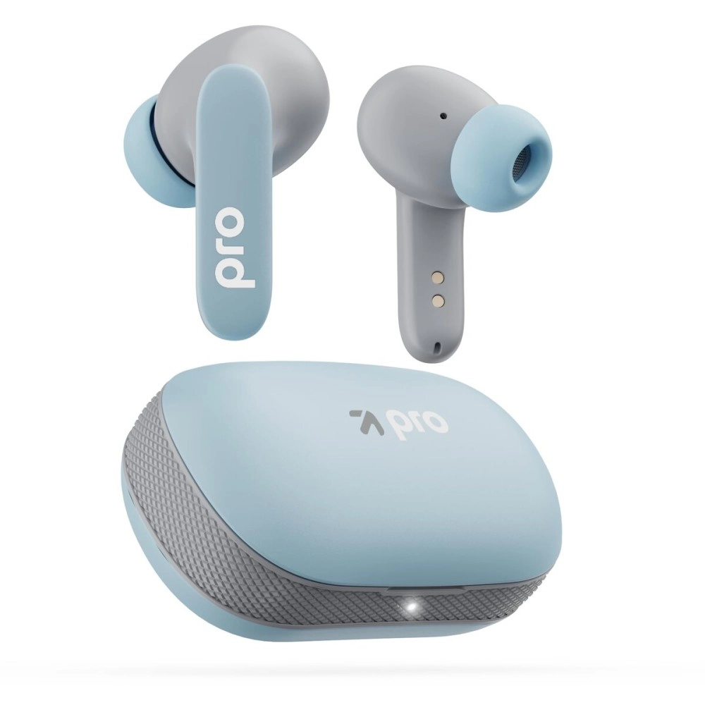 Boult Audio Newly Launched Z20 Pro, Truly Wireless Bluetooth Ear Buds with 60 Hours Playtime, 4 Mics Clear Calling, 45ms Low Latency, Rich Bass Drivers, TWS Earbuds Bluetooth Wireless (Powder Blue)