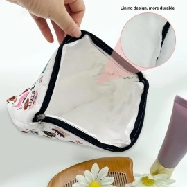 MAYCREATE Taylor Swi*t Makeup Pouch Bag for Women Girls, Fashion Cotton Makeup Organizer Bag, Portable Cosmetic Bags for Travel, TS Merch Music Fans Gifts, White - Taylor, 26 X 18.5 Inch, Travel