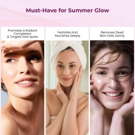 Kozicare Skin Whitening Soap | 3 Papaya Soaps & 1 Papaya Body Lotion for Summer | Soaps for Bath | Kojic Acid Soap | Shop Bath Soap & Body Lotion for Women | Moisturizer for Body