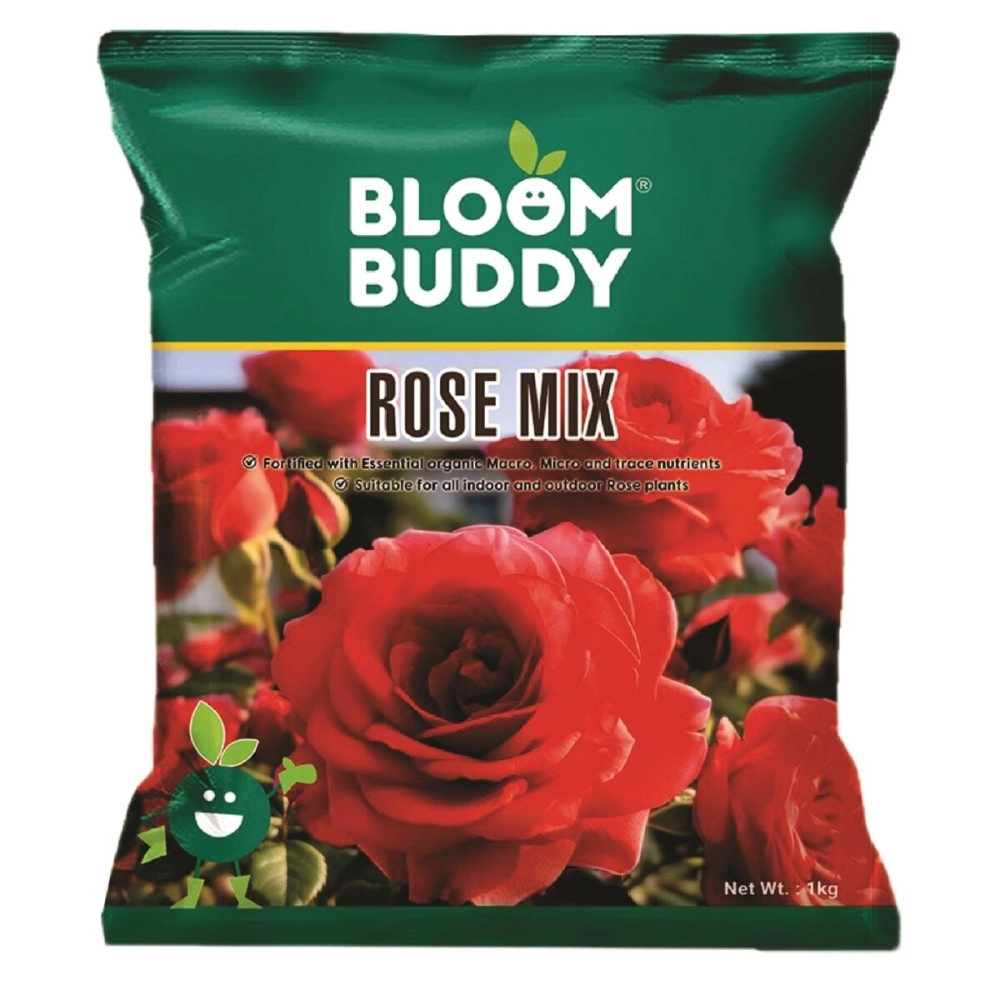 BLOOMBUDDY Bloom Buddy Rose Mix 1 KG | Organic Flower Fertilizer for Vibrant Blooms | Increased Flowers | Essential Nutrients | For Healthy Plants & Long-Lasting Results | Beautiful Gardens