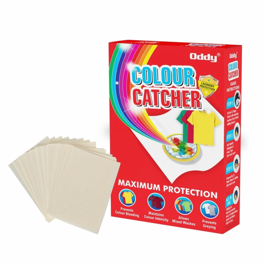 Oddy Dirt & Colour Catcher, Pack Of 60 Sheets For Laundry, Allow Mixed Washes, Prevent Colour Runs And Maintain Original Colour Of Clothing