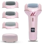 NexLev Callus Remover for Feet | Foot Scrubber for Dead Skin | Electric Pedicure Machine for Cracked & Hard Skin | 3 Crystal Quartz Heads | Type C | Foot Spa for Men & Women | Waterproof | CR-01