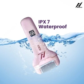 NexLev Callus Remover for Feet | Foot Scrubber for Dead Skin | Electric Pedicure Machine for Cracked & Hard Skin | 3 Crystal Quartz Heads | Type C | Foot Spa for Men & Women | Waterproof | CR-01