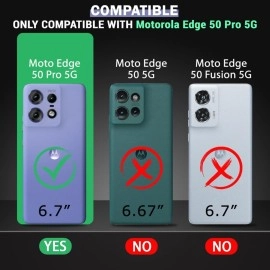 TheGiftKart Liquid Silicon Back Cover Case for Motorola Moto Edge 50 Pro 5G | Shockproof Military Grade Protection | Micro-Fibre Cloth On Inner Side | Built-in Anti-Slip Grip Back Cover (TPU, Black)