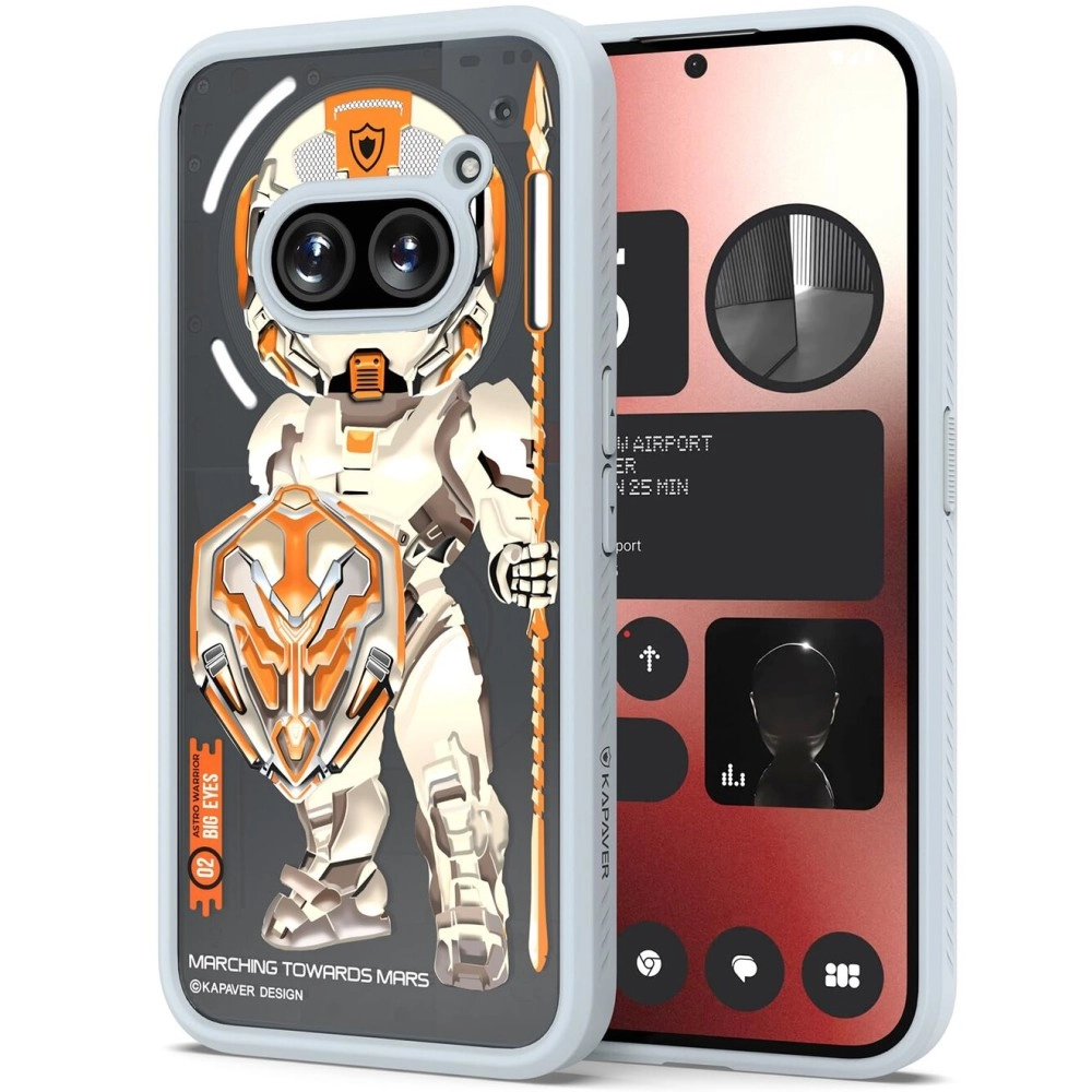 KAPAVER Impulse Series Desginer Back Cover Case for Nothing Phone 2a 5G (Astro Warrior Gray)