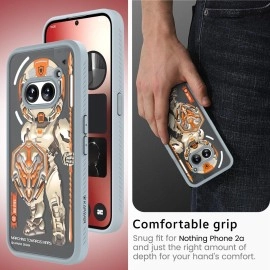 KAPAVER Impulse Series Desginer Back Cover Case for Nothing Phone 2a 5G (Astro Warrior Gray)