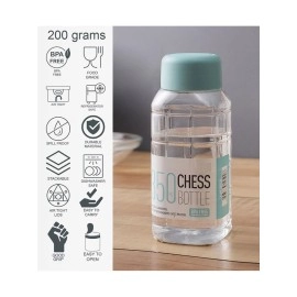 PUTHAK Small Bpa Free Plastic Water Bottle For office and School, Plastic PET Water Bottle For Kids & Adult- Cute Transparent Bottle For Water, Juice, Mojito (Pack Of 2, 350 ml)