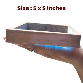 Anciently Hrudaya Kamala Kolam Rangoli Stencil Wooden, Rangoli Sacha Wooden, 1 Piece (5x5 Inches)